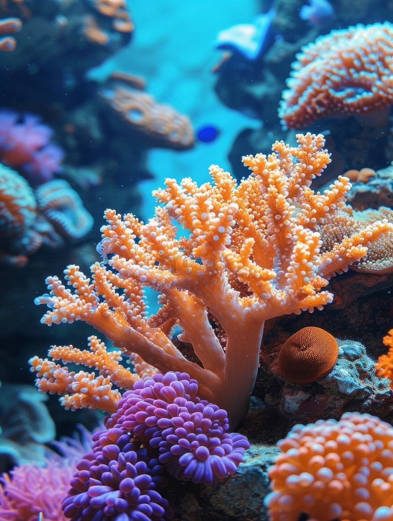 海底珊瑚唯美场景