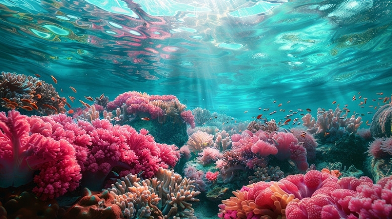 海底花瓣的珊瑚