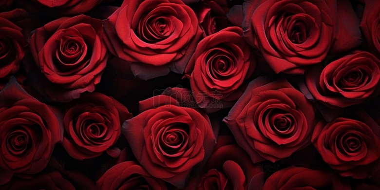 红色玫瑰花朵背景