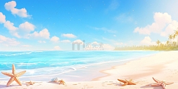 蓝色海边风景