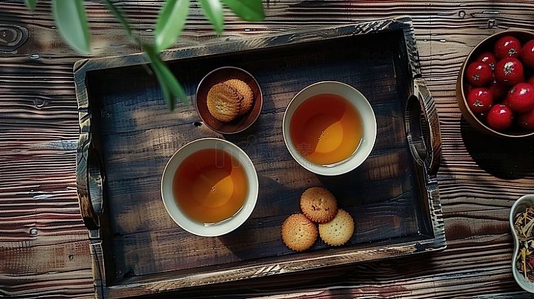 茶壶茶杯茶盘茶具茶道水果