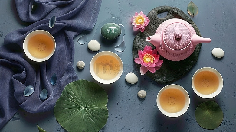 茶壶茶杯茶道品茶国风茶艺文化