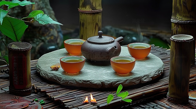 国风茶具一壶四杯茶壶茶杯茶道