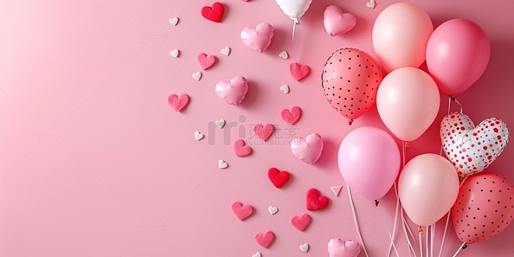 520告白气球背景素材图片-520告白气球背景图片下载-觅元素