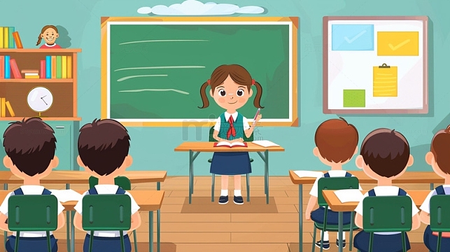 讲台上发言的小女孩