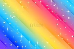 色彩斑斓的彩虹色闪闪发光