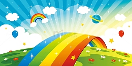 雨后的鲜艳彩虹