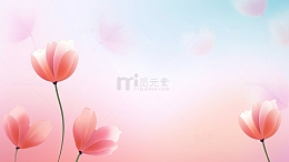 粉色渐变花朵背景
