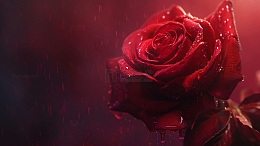 红色浪漫玫瑰花朵