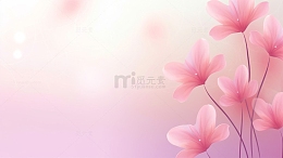 唯美粉色花朵渐变背景