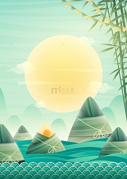 漂浮在水中的粽子