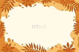 秋季枯黄的叶片