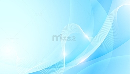 蓝色发光柔美线条