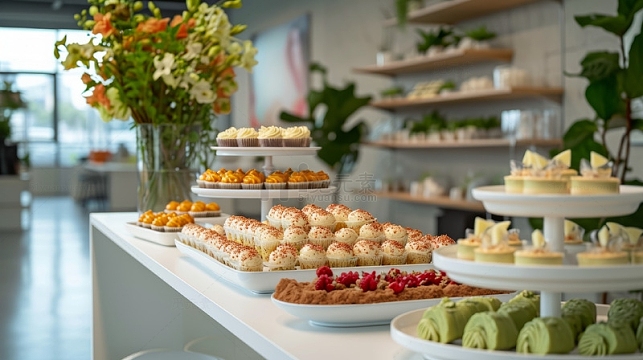 甜品台上的蛋糕甜品