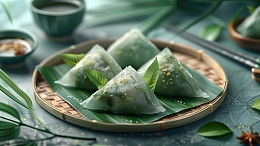 端午节冰皮粽子电商AI摄影图