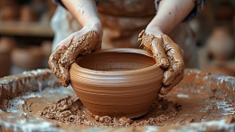 陶艺大师制作陶瓷制品