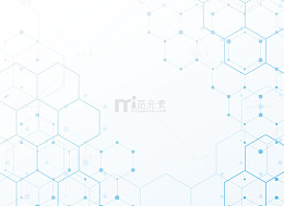 蓝色科技六边形背景