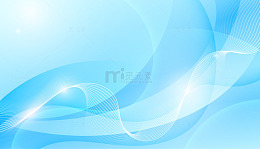 抽象流畅的波浪线商业蓝色背景