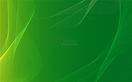 绿色渐变波浪商务ppt封面背景