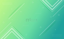 渐变绿色几何图案底纹商务背景