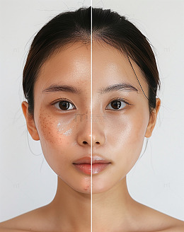 亚洲女人美容祛斑模特人物摄影图