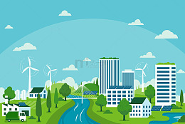 环境优美的城市景象