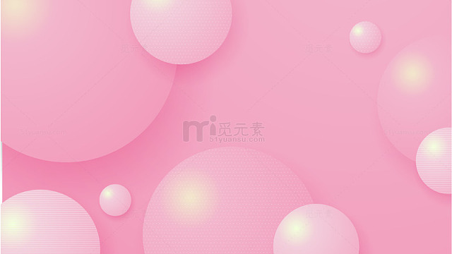 抽象柔和的粉红色背景与气泡散焦圆