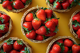 草莓拼盘 水果实拍摄影 草莓拍摄场景