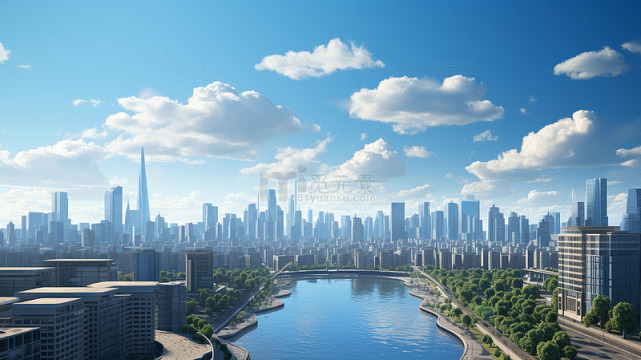 城市建筑全景图