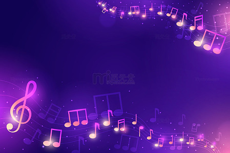 彩色音乐符号旋律