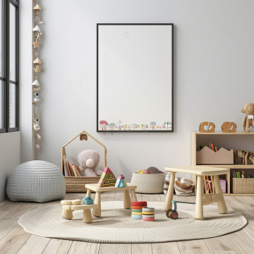 儿童房间海报背景素材