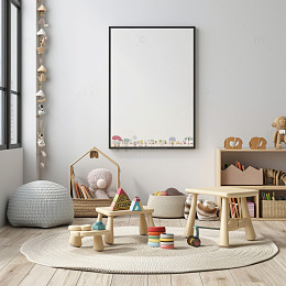 儿童房间海报背景素材