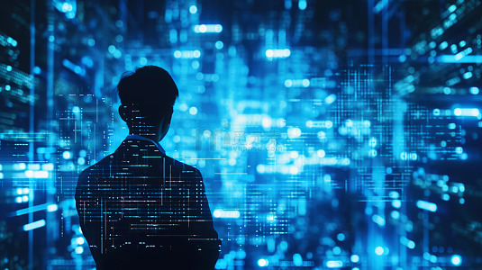 科技互联网信息化AI人工智能数据背景