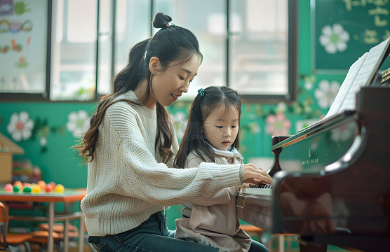 暑假班教弹钢琴摄影