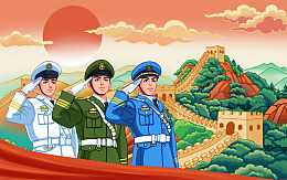 建党节建军节党政思政手绘背景