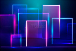 霓虹几何未来之夜