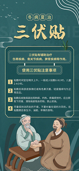 三伏贴宣传三伏天灸