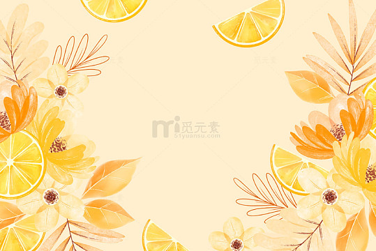 温暖柠檬花漾装饰