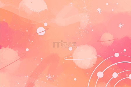 粉橙色背景图片卡通背景图片粉橙色