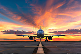 机场跑道飞机起飞