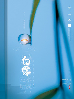 设计秋分高端节气稿白露海报