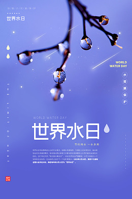 节水海报珍惜水资源