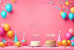 双蛋糕甜蜜生日派对