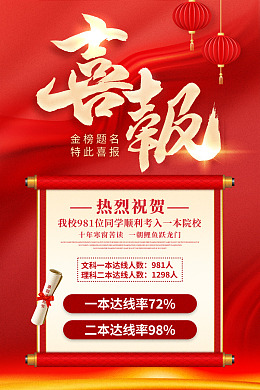 高考喜报广告设计学校喜报喜报宣传栏