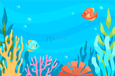海底乐园鱼游珊瑚间