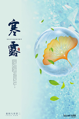 霜金黄树叶白露秋分