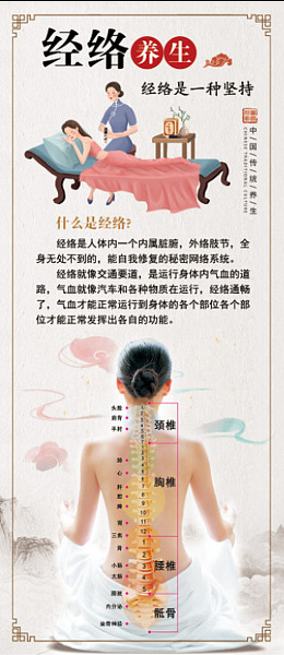 养生文化经络图养生海报经络养生