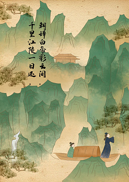 唐诗宋词PSD古典诗词