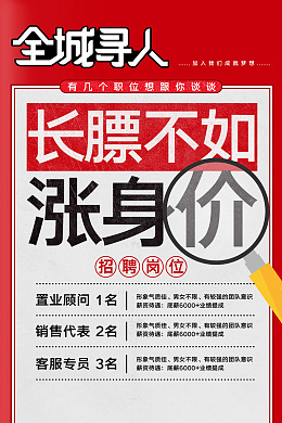 公司招聘招聘模板PSD设计