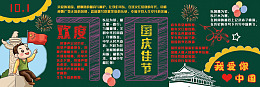 爱国我爱你中国黑板报图片